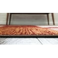 thumbnail image 2 of Unique Loom Autumn Collection Modern Contemporary Casual Abstract Area Rug (Multi/ Dark Brown Checkered, 7 ft 10 x 10 ft 0 Oval), 2 of 2