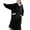 Double pockets black, variant on Oversized Wearable Blanket Hoodie, Warm Cozy Fall Winter Loungewear Robe with Hood for Adult, Outdoor Home Use