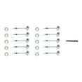 thumbnail image 1 of Zipbolt 13.950 Angled Slipfix Railbolt - Angled Staircase Handrail or Banister to Newel Post Connector (Upper Connection) - 10 Bulk Pack, 1 of 10