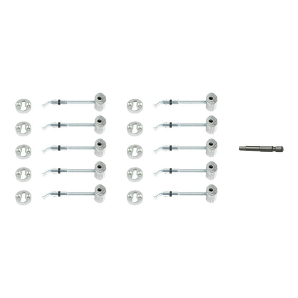Zipbolt 13.950 Angled Slipfix Railbolt - Angled Staircase Handrail or Banister to Newel Post Connector (Upper Connection) - 10 Bulk Pack