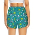 thumbnail image 2 of Lsque Cute Shark Turtle Printed Women's Running Shorts with Liner Pockets,Elastic Quick Dry Workout Athletic Gym Yoga Shorts,Womens High Waist Shorts-XX-Large, 2 of 9