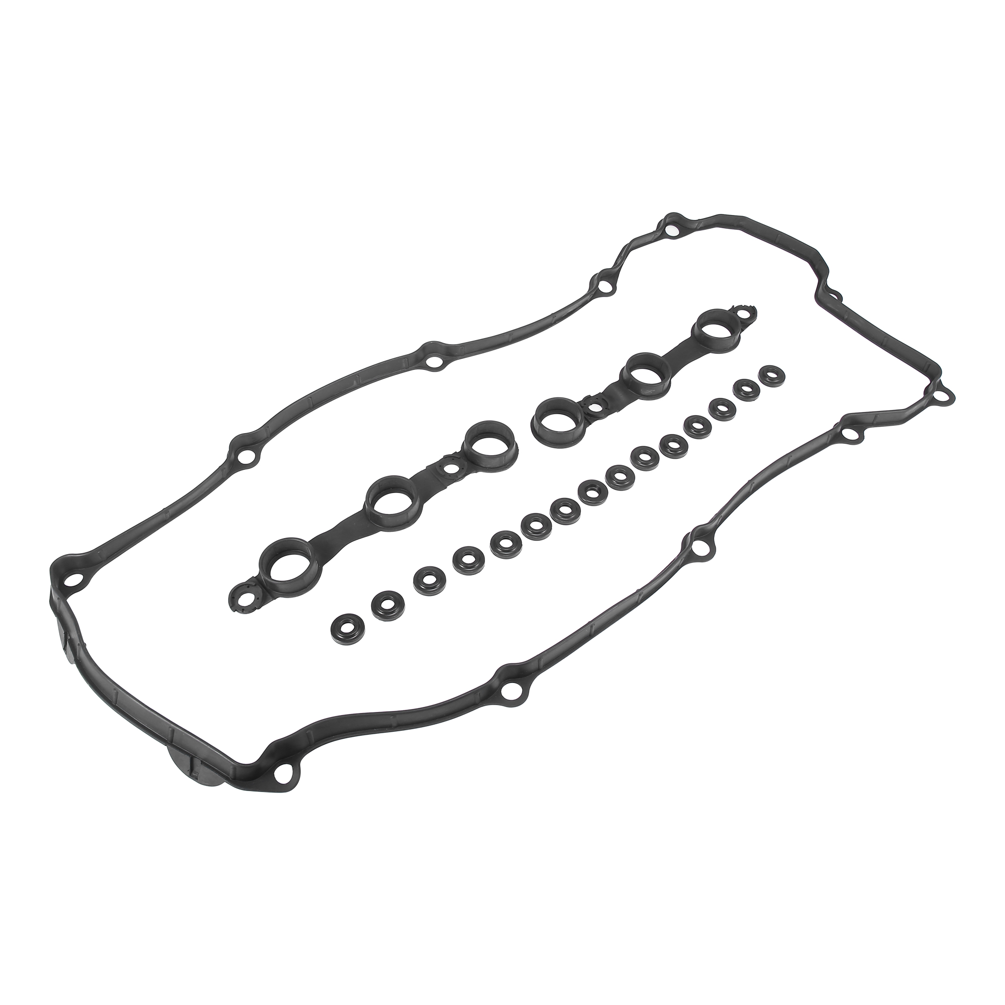 1 Set Black Valve Cover Gasket Set 11121726537/11129070532 for BMW  
