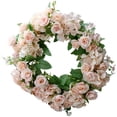 thumbnail image 1 of Puerta artificial Guirnalda de flores Oficina en casa Simulación colgante Decoración floral Banquete de boda Corona de flores falsas, Rosa kenally HA9087-01B, 1 of 6