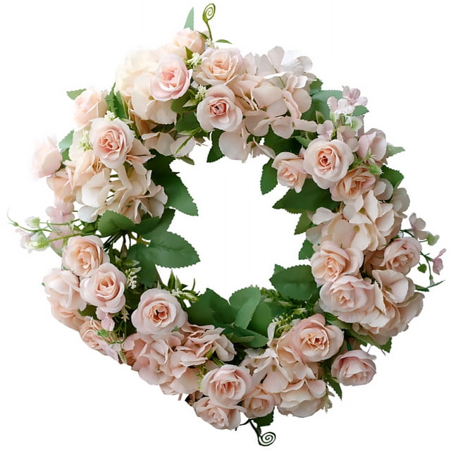 Puerta artificial Guirnalda de flores Oficina en casa Simulación colgante Decoración floral Banquete de boda Corona de flores falsas, Rosa kenally HA9087-01B