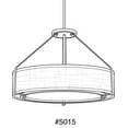 thumbnail image 4 of Progress Lighting, Ratio Collection, 4-Light Pendant, Brushed Nickel, White Linen Drum Shade, 4 of 5