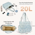 thumbnail image 2 of GYNKY Corduroy Tote Bag for Women Large Capacity Work Bag Weekender Duffle Bags with 6 Pockets Shoulder Crossbody Handbag for Office Travel Gym and Everyday Use Overnight, 2 of 7