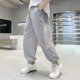 thumbnail image 2 of Odeerbi 5-15 Años Para Niños Pantalones de Chándal de Seda de Hielo Entrenamiento de Verano Deportes Pantalones Joggadores Joggadores Sueltos, 2 of 5