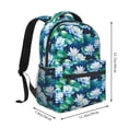 thumbnail image 3 of KLL Blue Lotus Flower Print Casual Backpack for Men Women,Travel Casual Backpack Outdoor Activities Bag Daypack for Travel Hiking Shopping Daily, 3 of 5