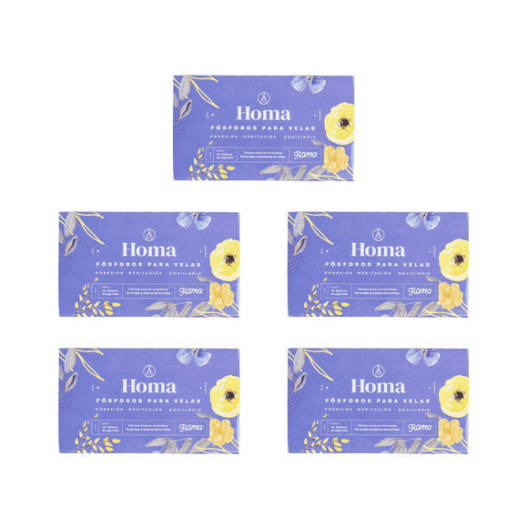 Fósforos Homa Para Velas 5 Cajitas 45 Pzas. c/u