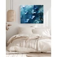 thumbnail image 3 of Blue Butterfly Wall Art for Living Room, Canvas Picture Wall Decor for Bathroom Bedroom, Modern Elegant Water Ripples Painting Artwork for Office Kitchen Hallway Dining Room Home Decorations 16"x20", 3 of 8