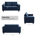 thumbnail image 5 of COPIAE 64.2” Small Couches for Living Room, High Resilience Loveseat Sofa, Velvet Fabric 2 Seat Sofa Couch with Wooden Frame& Upholstered Cushion, Modern Deep Seat Sofa for Bedroom Office, 5 of 7