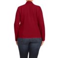 thumbnail image 3 of Women's Plus Size Casual Long Sleeves Open Front Office Work Wear Solid Blazer Jacket, 3 of 5