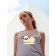 thumbnail image 2 of A Funny Pug Dog Tank Women -Image by Shutterstock, Female x-Small, 2 of 4