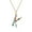 K, variant on 14K Gold Initial Letter Necklace with Colorful Moissanite, Personalized Delicate Jewelry Gift for Women