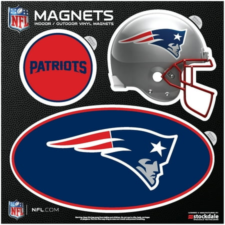 - New England Patriots Indoor & Outdoor 3-Pack Magnet Set - No Size