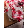 thumbnail image 3 of Contemporary Home Living Set of 6 Red and White Checkered Design Square Napkins 20", 3 of 6