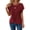 Wine, variant on Staron Women's Casual Crew Neck Short Sleeve Knit Top Loose Fit Side Detail Basic Relaxed Comfy Blouse, Pink S