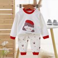 thumbnail image 2 of HFHAPW Toddler Pajamas Boys Girls Pyjamas 2pcs Long Sleeves Pjs Sets for Kids Fall Winter Sleepwears, 2 of 5