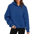thumbnail image 2 of Hoodies for Women Cropped Sweatshirts Long Sleeve Pullover with Pockets Fall Winter Clothes, 2 of 7