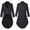 104#Black, variant on Dwaogom Long Cardigan Ruffle Shawl Collar Open Front Lightweight Drape Cape Overcoat with Pockets