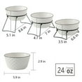 thumbnail image 3 of XINLTC 3 Tier  Bowl Set with Collapsible Sturdier Metal Rack, Serving Tray, White, 3 of 6