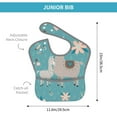 thumbnail image 4 of Bingfone Mess-Proof Baby Bib - Waterproof Bib For Baby Boy Or Girl With Food Catcher Pocket, Unisex-Teal Mama Llama, 4 of 8