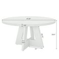 thumbnail image 5 of MAYEERTY 47 Inch Round Farmhouse Table, Multifunctional for Dining, Game Night & Homework, 5 of 5