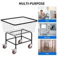 thumbnail image 6 of DEXTRUS Rolling Laundry Cart with 360° Swivel Brake Casters, Anti Rust Coating Steel Frame with Galvanized Finish, 6 of 7