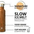 thumbnail image 5 of Elemental Classic Insulated Water Bottle, Leak Proof Thermos Water Bottle with Bamboo Lid and Metal Ring, Reusable Insulated Stainless Steel Water Bottle, 25oz - Teak Wood, 5 of 9