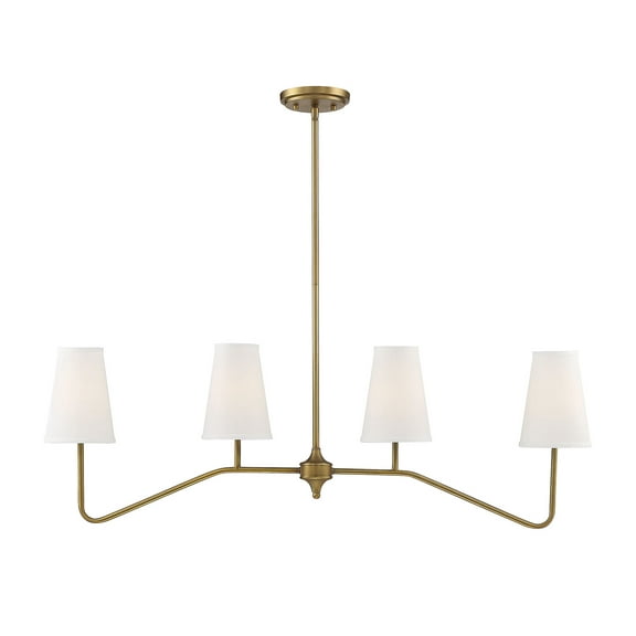 Trade Winds Madison Linear Chandelier in Natural Brass