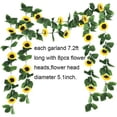 thumbnail image 4 of ZOELNIC 7.2ft/pc Artificial Sunflower Garland Sunflower Heads Silk Flower Ivy Vine Garland Sunflower Decor for Home Kitchen Wedding Arch Baby Shower Decor, 4 of 6
