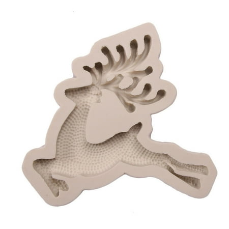 Patios Perth Diy 3D Christmas Theme Silicone Fondant Mold Cake Cookie Chocolate Dry Perth Sugar Coated Printing Decoration Molds Kitchen Baking DIY Tool ()