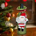 thumbnail image 4 of Fiudx Fundas Navideñas para Botellas de Vino, Decoración Festiva, Diseño con Cordón Rojo y Dorado, para Uso En Hoteles y Hogares, Fáciles de Usar, Juego de 2 Piezas, Perfectas para Fiestas Navideñas., 4 of 6