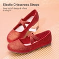 thumbnail image 4 of Zapatos Bailarinas para Niñas DREAM PAIRS Angie-2 Rojo Talla 12, 4 of 6