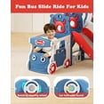thumbnail image 5 of KORIMEFA 8-IN-1 Toddler Slide and Swing Set, Indoor Outdoor Playset for Kids Age 1-5, Bus-Themed Climber Slide, Swing, Wheel, 5 of 8