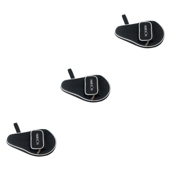 Estuche para raqueta de tenis Naiovety Oxford Negro con cremallera exterior para 3 pelotas