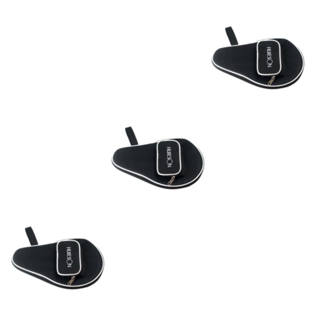 Wosthever Estuche para raqueta de tenis de con cremallera exterior Profesional Oxford Single Bat Gourd Shape 3 Balls Basket Bags Black Type1 NO1