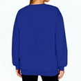 thumbnail image 4 of Xyxonk Womens Sweatshirt Lightweight Drop Shoulder Pullover Tops Fall V Neck Long Sleeve Sweatshirts with Pocket Solid Color Outfits,Royal Blue L, 4 of 6