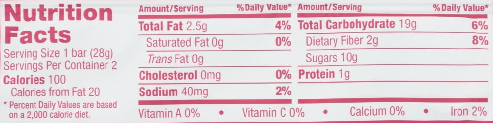 (84 pack) Nature's Bakery Raspberry Fig Bar in Convenient 2 oz Plastic Wrapper