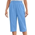 thumbnail image 5 of Summer Clearance! Womens Plus Size Pants,Summer Pants for Womens,Womens Solid Color Pocket Bottom Slit Pants, 5 of 5