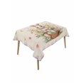 thumbnail image 2 of Easter Bunny, Tablecloth Rectangle Table Cloth 60x102, Waterproof Tablecloth Outdoor Table Cloth, Retro Watercolor Flowers Egg Plaid Purple Washable Table Cover for Kitchen Dinning Party, 2 of 8