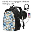 thumbnail image 2 of Daiia Marine Animals Pattern USB Charging Backpack for Men and Women, Anti-Theft Backpack,Travel Backpack,School Backpack,College Backpack,Laptop Backpack, 2 of 7