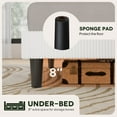 thumbnail image 5 of Einfach Full Luxury Channel-Tufted Corduroy Velvet Platform Bed Frame with Wingback Headboard, Off-White, 5 of 10