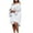 White, variant on Diufon Plus Size Womens Dresses off Shoulder Ruffle Long Sleeve Dress Fall Casual Solid Color Dress
