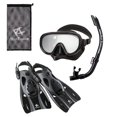 thumbnail image 1 of Reef Tourer Conjunto de Viaje para Adultos con Máscara, Tubo y Aletas de una Sola Ventana, Color Negro, Tamaño Grande, 1 of 7