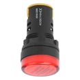 thumbnail image 2 of Power Indicator Light Power Signal Light Semiconductor Energy Saving Lamp 10Pcs BERM LED Power Indicator Light PC Flame Retardant Shell 22mm Diameter 110V AD16-22D/S Red, 2 of 8
