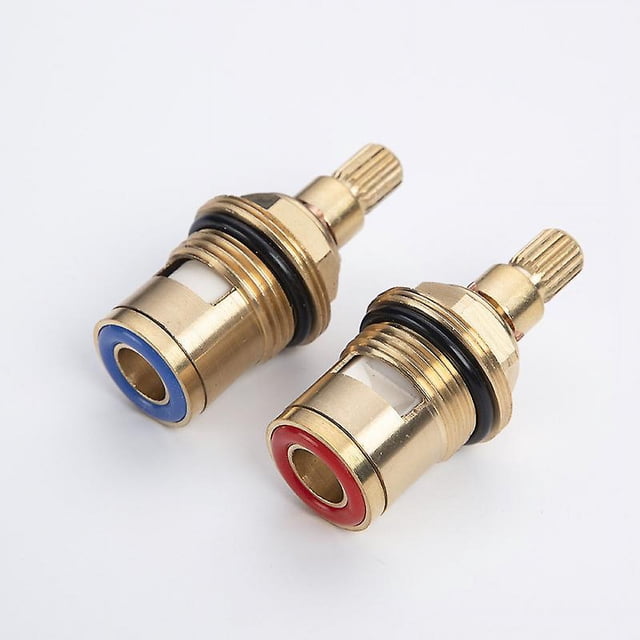 G1/2tap Cartridge Brass Disc Tap Hot Cold Replacement Tap Ceramic Disc Taps For Bathroom Kitchen2pcs