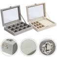 thumbnail image 4 of Portable Jewelry Box Organizer Leather Jewellery Ornaments Case Travel Storage, 4 of 6