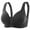 Black, variant on Fsqjgq Front Closure Bras for Women Plus Size No Underwire Gathered Push Up Sports Bras Adjustable Straps Padded Lightly Lined Wireless Bras Black 44