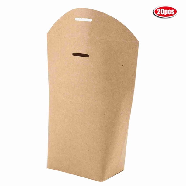 20 bolsas de papel elegantes para regalo, cajas de dulces, bolsas de regalo para bodas, baby shower (marrón)